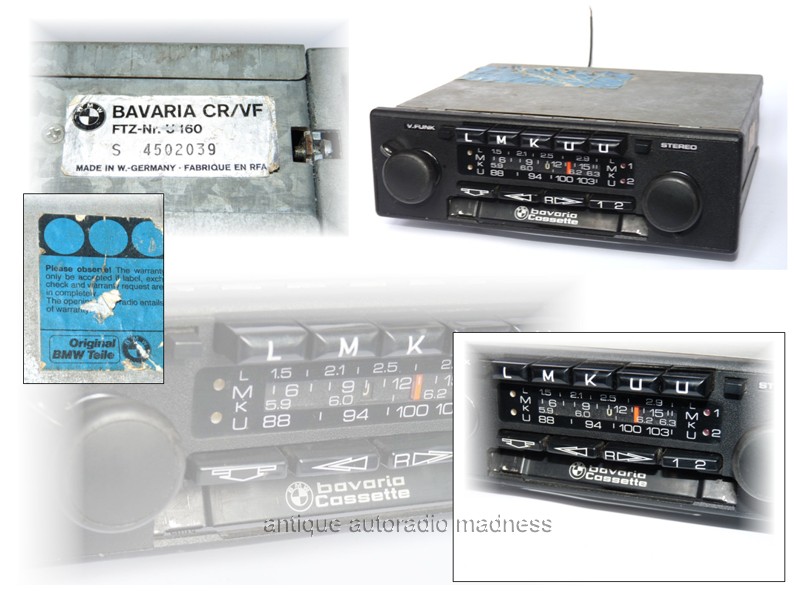 Vintage BECKER car stereo model BAVARIA CR/VF serie S - 1981