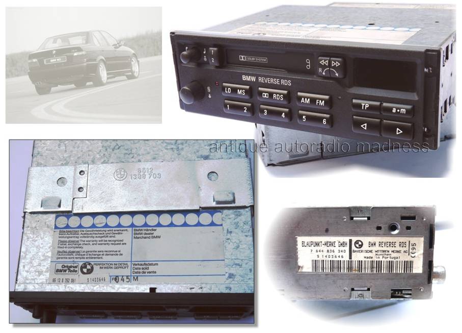 Classic BLAUPUNKT car stereo - BMW REVERSE RDS - 1995