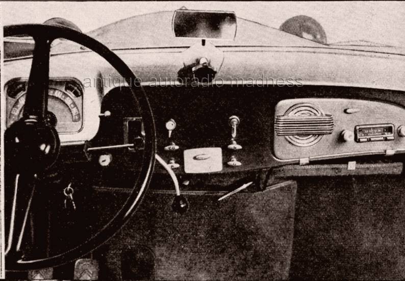 Montage autoradio AREL sur CITROEN Traction (1955)