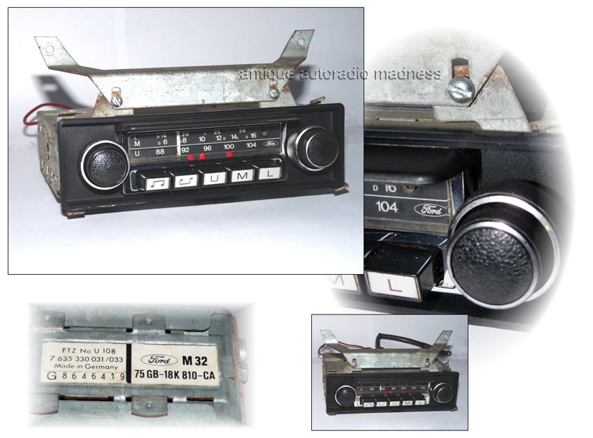 Vintage FORD car radio (BLAUPUNKT 1975) - 75 GB 18K 810 CA -  M 32