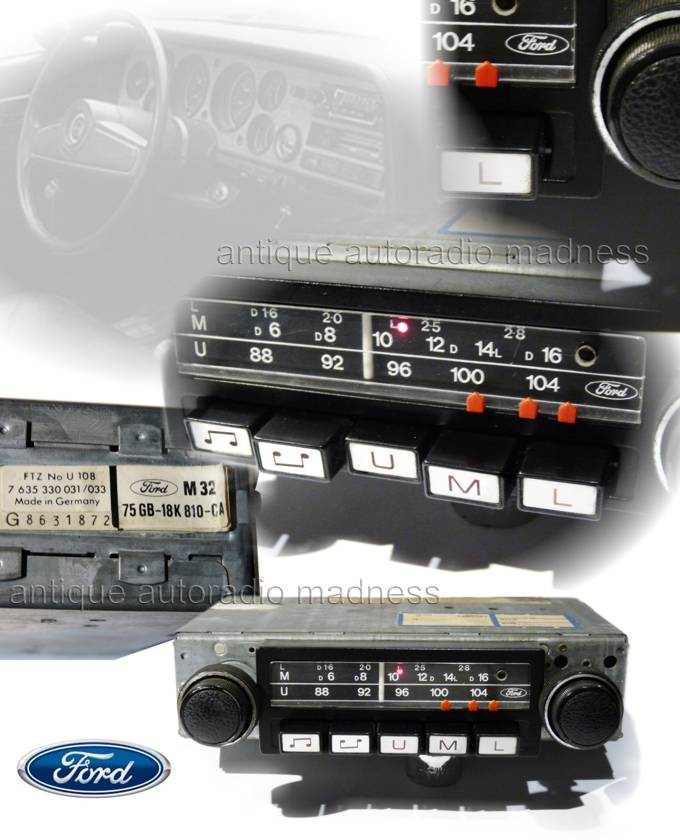Vintage FORD car radio (BLAUPUNKT 1975) - 75 GB 18K 810 CA -  M 32 - 4
