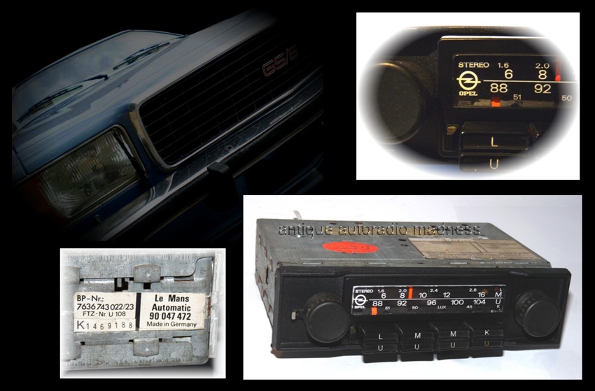 Oldschool original OPEL car stereo - model Le Mans Automatic - 90 047 472 - from year 1976