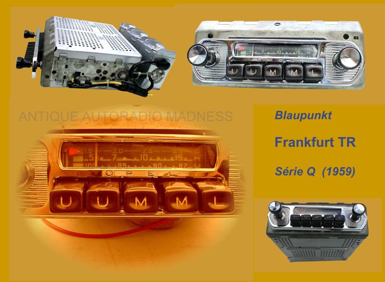 Original & vintage OPEL car radio - year 1959 - BLAUPUNKT model Frankfurt TR (Q)