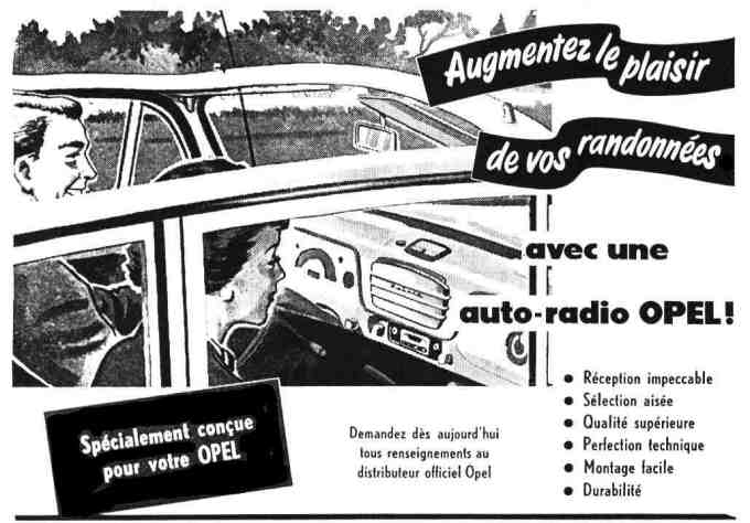 OPEL advert. car radio - year 1953