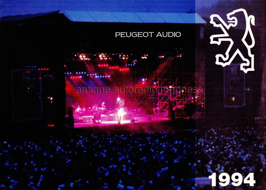 Catalogue autoradios PEUGEOT 1994