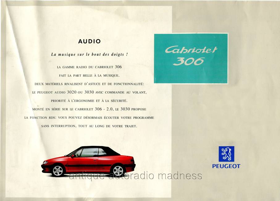 Catalogue autoradios PEUGEOT 1994 - 5