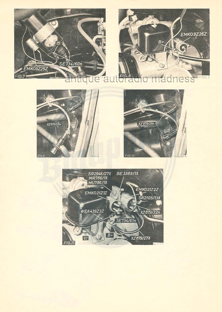 Vintage VW car radio installation instructions - 1960 - BLAUPUNKT - 3