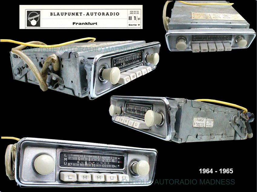 Vintage VW car radio - 1964 - BLAUPUNKT Frankfurt serie V