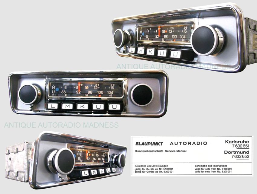 Classis VW car radio BLAUPUNKT Dortmund 7 632 652 - 1972