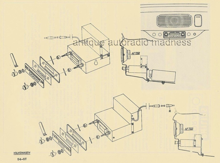 Vintage VW car radio technical infos - 1954 - PHILIPS NX 644 V - 2