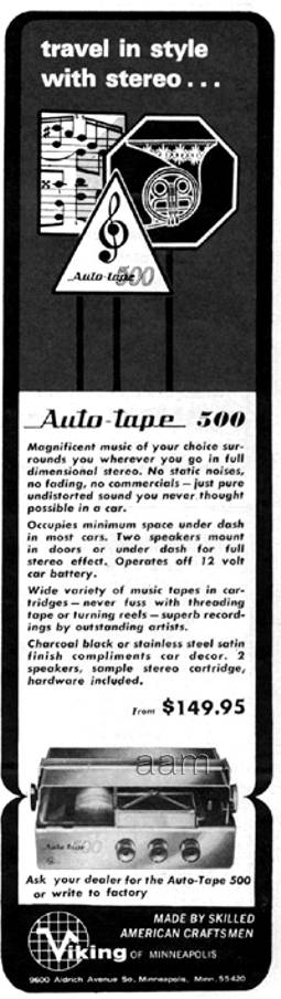 Vintage 4 track autotape 500 advertising (1964)