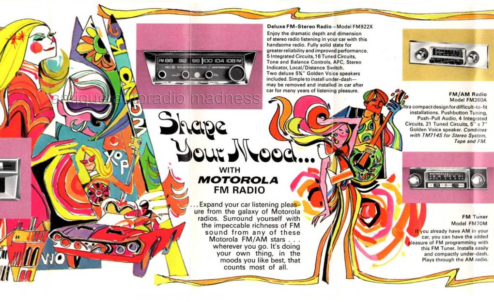 Vintage MOTOROLA 8 track cartridge stereo player advertising (1970) - 3