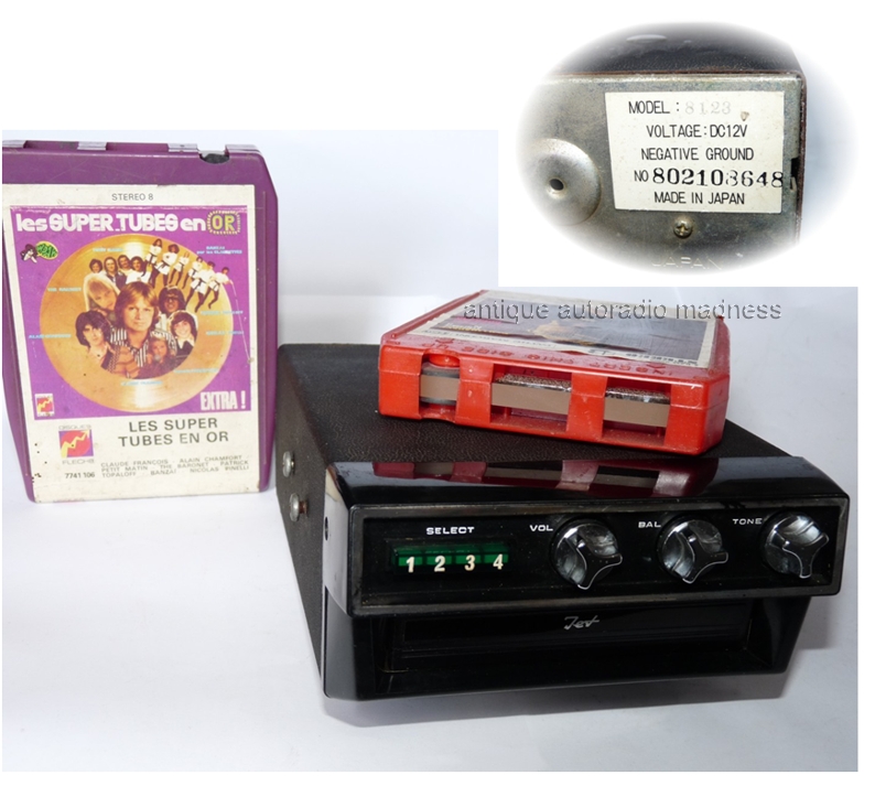 8 track car stereo Tape Cartridge player  JET model 8123