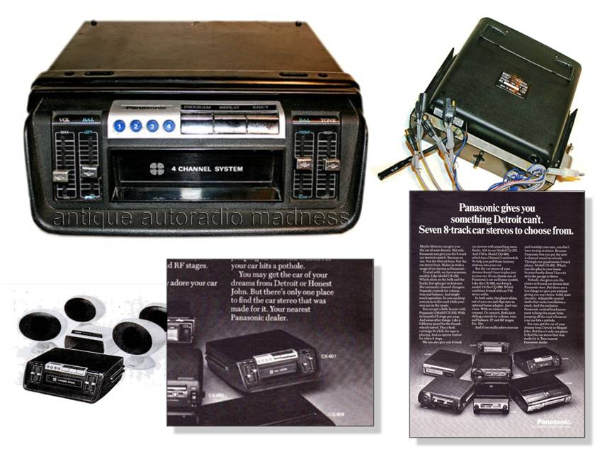 8 track car stereo player NATIONAL PANASONIC CJ-66HEU 1969