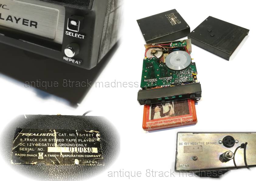 Vintage 8 track car stereo player Realistic model 12-1821 - 2