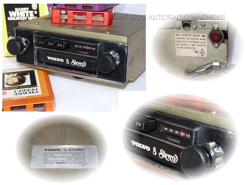 8 track VOLVO 8 STEREO - 1976 - (281461-4 original parts)