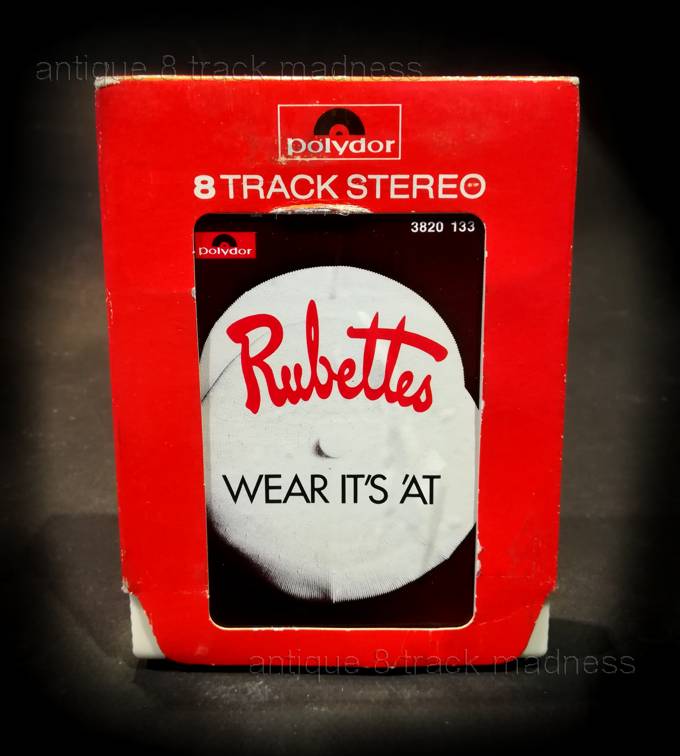 Oldschool 8 track stereo cartridge : The RUBETTES "Wear it's 'at"  -  Polydor -  1 