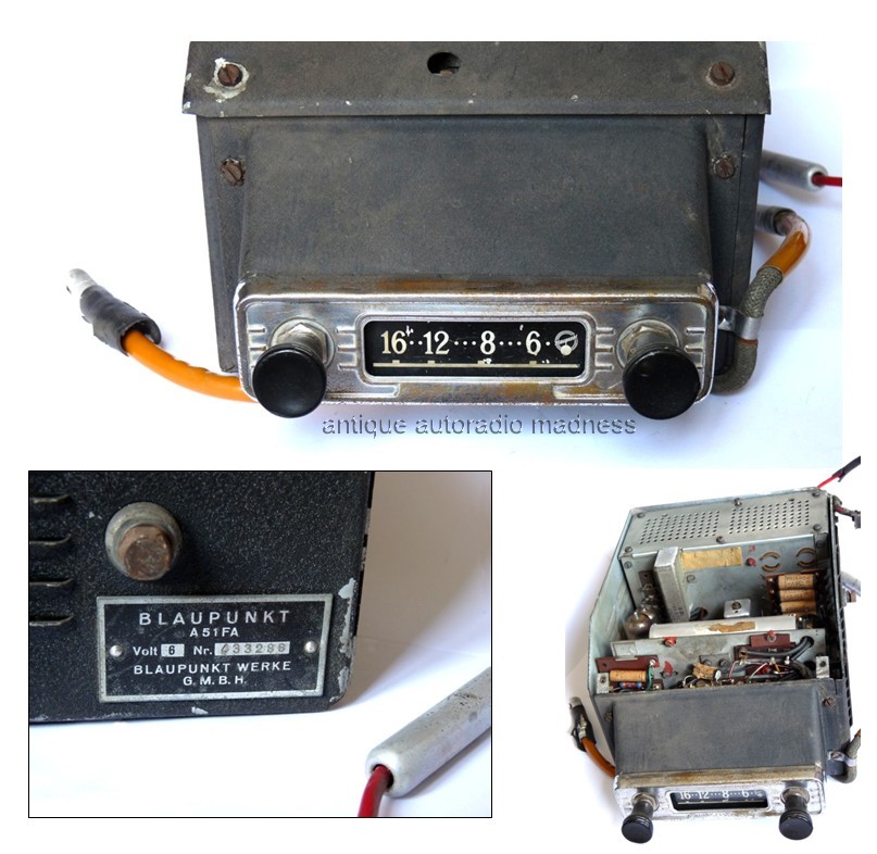 Tr�s ancien autoradio BLAUPUNKT (1953) mod�le A 51 FA