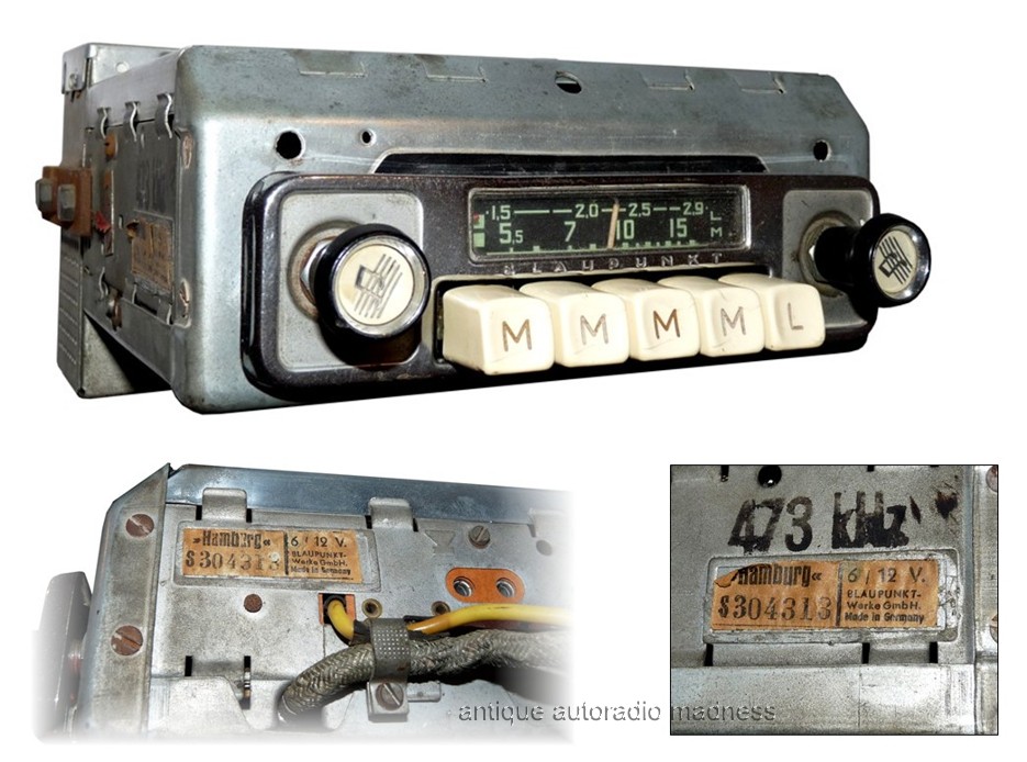 Very old BLAUPUNKT car radio "Hamburg" serie S (1957)