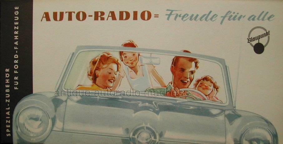 BLAUPUNKT car stereo - FORD Taunus (1957) advertisement