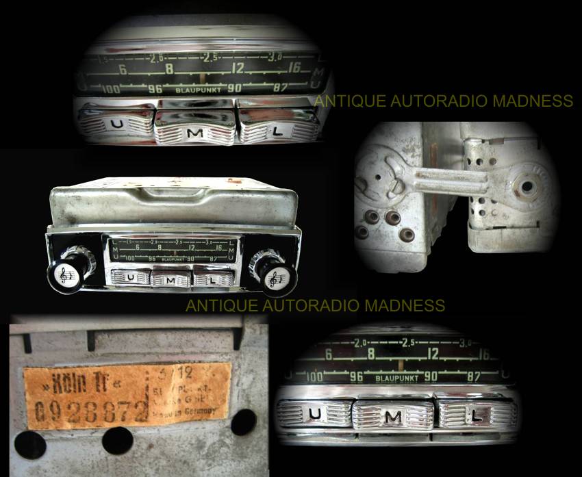 Vintage BLAUPUNKT car radio model Koln Tr serie G (1958)