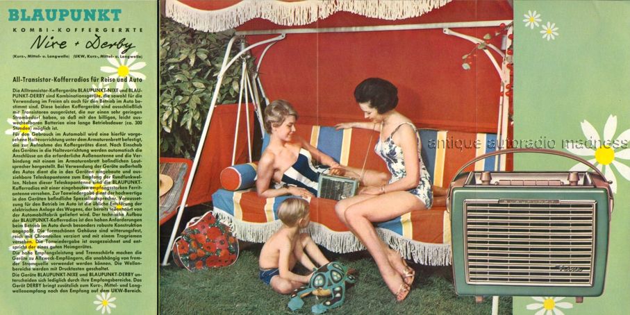 Blaupunkt portable radio :Nixe & Derby models - 1962