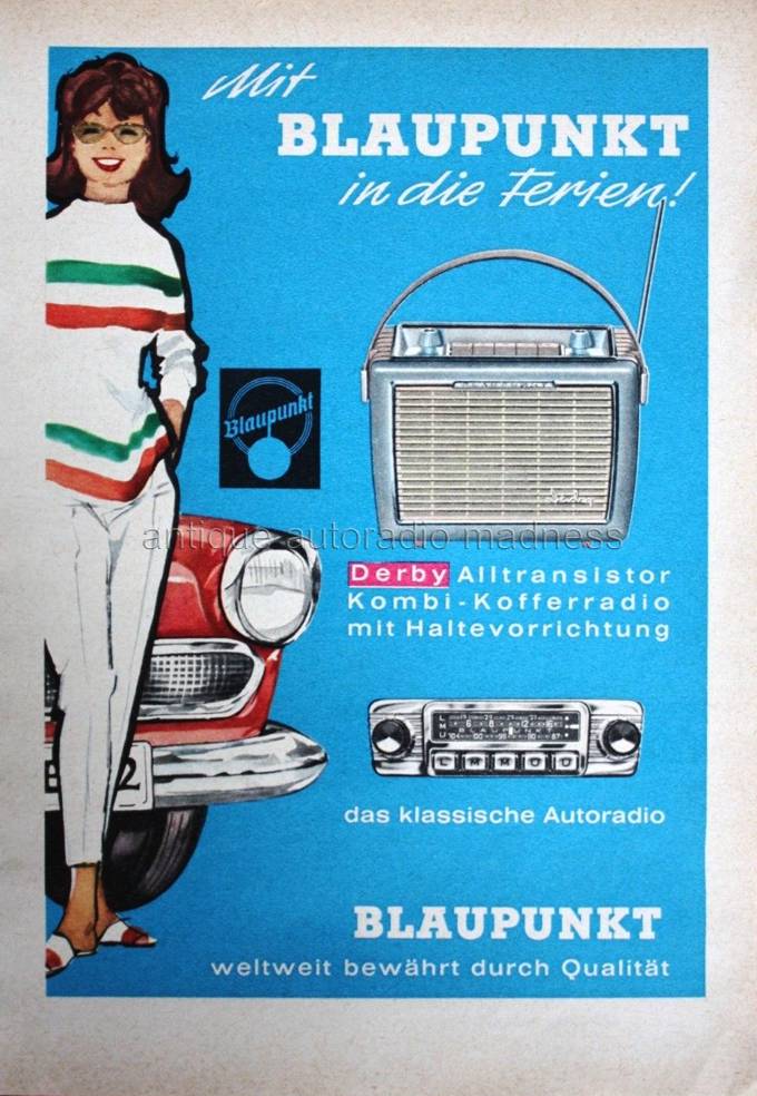 Blaupunkt car stereo or transportable radio in dash -1962 