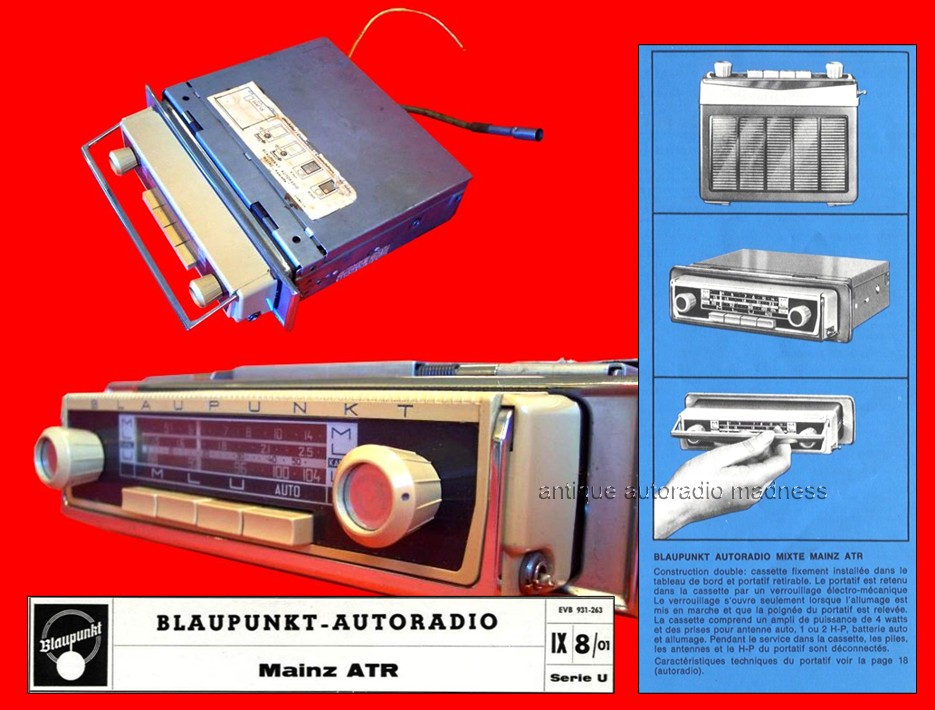 BLAUPUNKT car radio model Mainz ATR - 1963