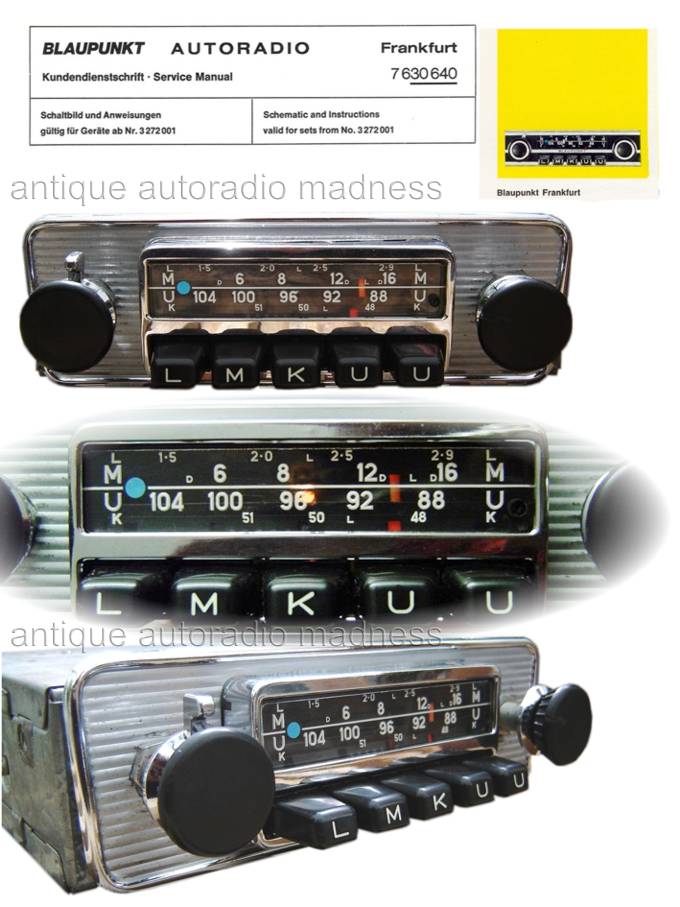 Old BLAUPUNKT car radio model Frankfurt 7 630 640 000 serie B - 3