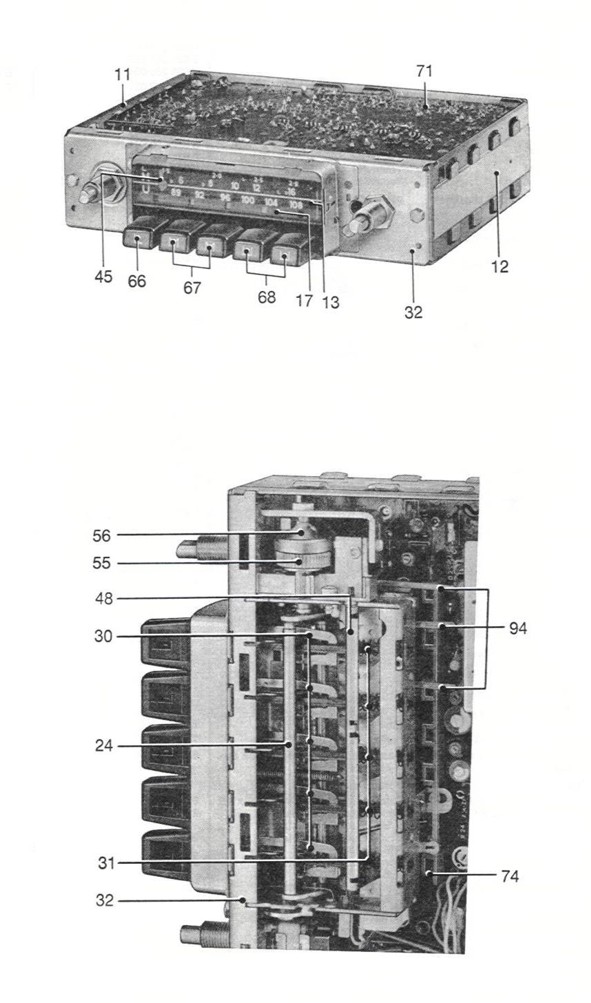 Old BLAUPUNKT car radio model Dusseldorf 7 630 635 - 2