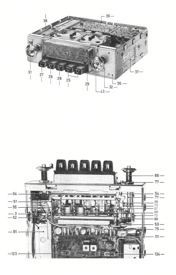 Old BLAUPUNKT car radio model Frankfurt 7 630 640 000 serie B - 7