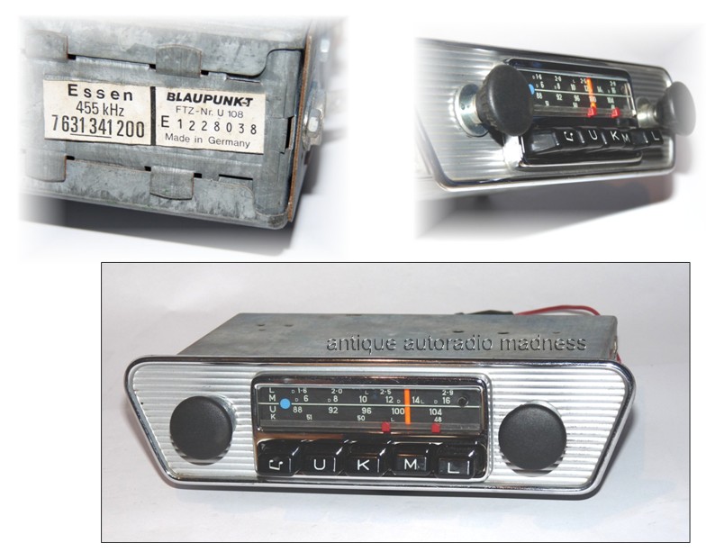 Vintage BLAUPUNKT car radio model : Essen 7 631 341 200 - 1971 - 1