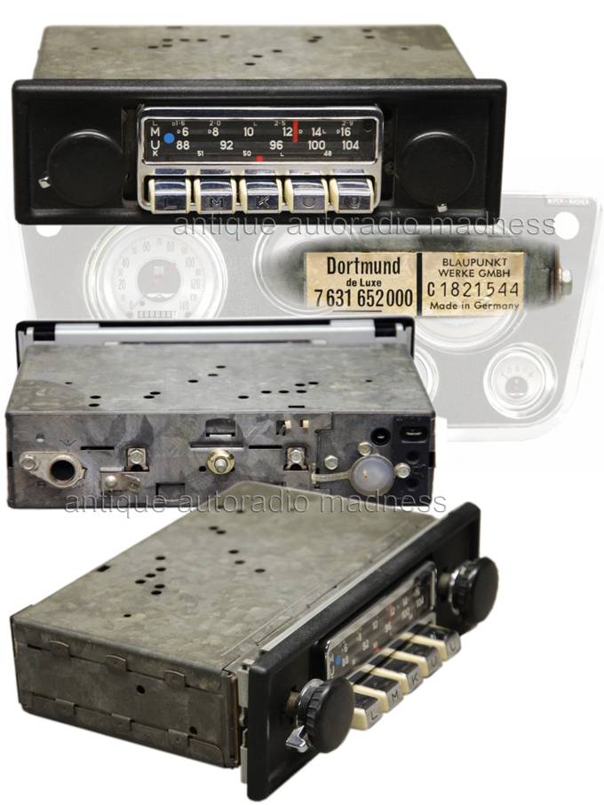 Vintage BLAUPUNKT car radio model : Dortmund de Luxe  7 631 652 000 - 1971 - 1