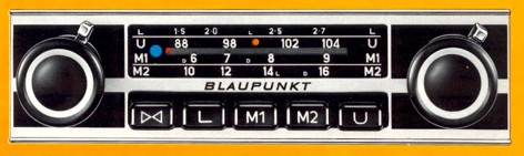 Vintage BLAUPUNKT car radio model : Coburg Electronic  7 631 730 000 - 1971 - 1