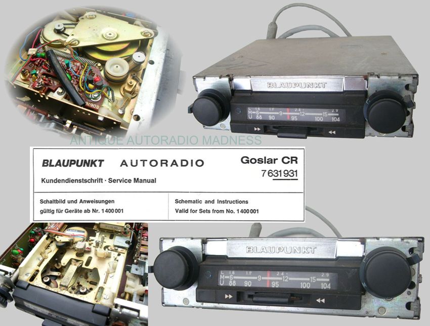 Vintage BLAUPUNKT car radio model : Bamberg CR  7 631 931 - 1971 - 1