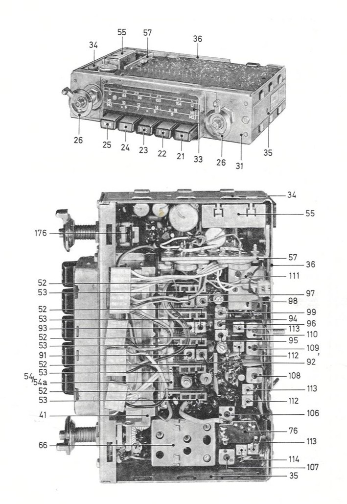 Vintage BLAUPUNKT car radio model : Coburg Electronic  7 631 730 000 - 1971 - 8