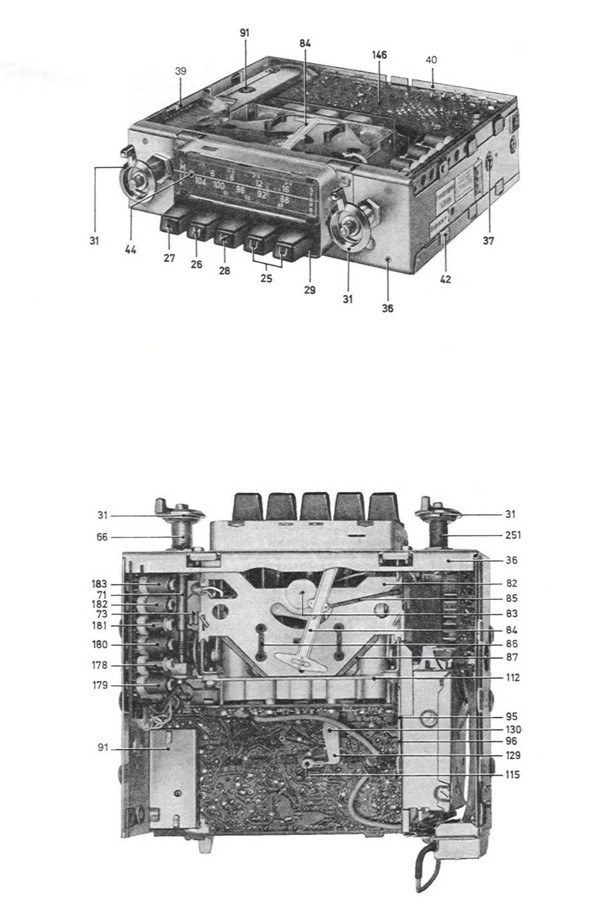 Vintage BLAUPUNKT car radio model : Frankfurt-stereo  7 631 642 - 1971 - 2