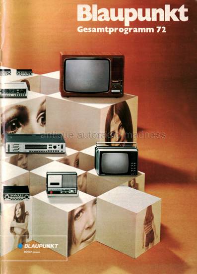Vintage BLAUPUNKT car radio stereo general catalog - 1972 (Germany) -  1