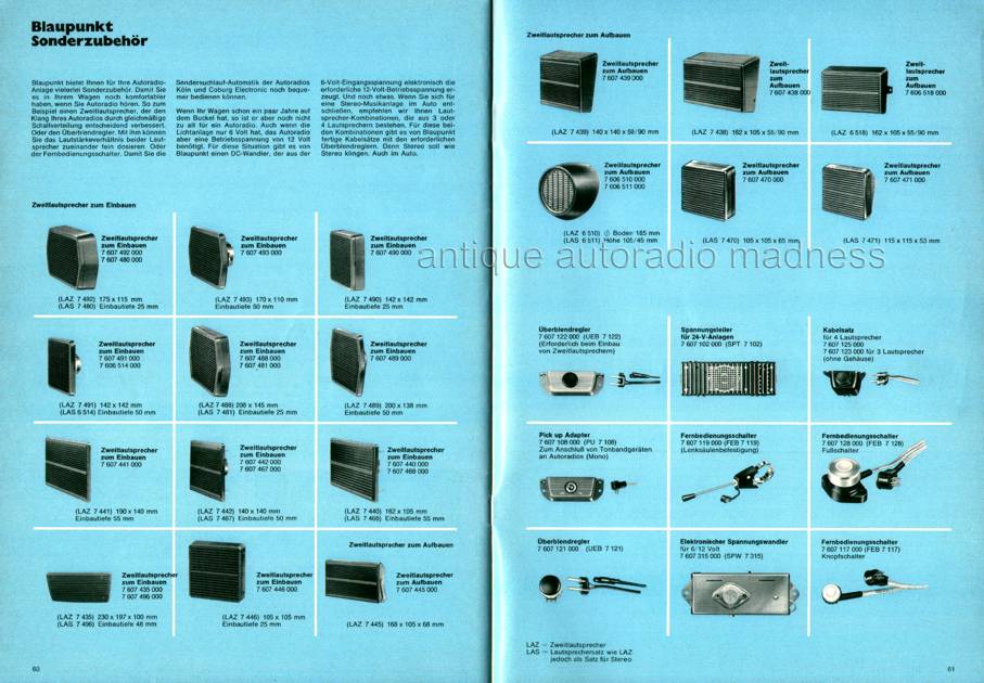 Vintage BLAUPUNKT car radio stereo general catalog - 1972 (Germany) -  11