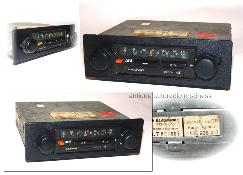 Vintage BLAUPUNKT car radio model Essen Stereo CR 7 636 936 010