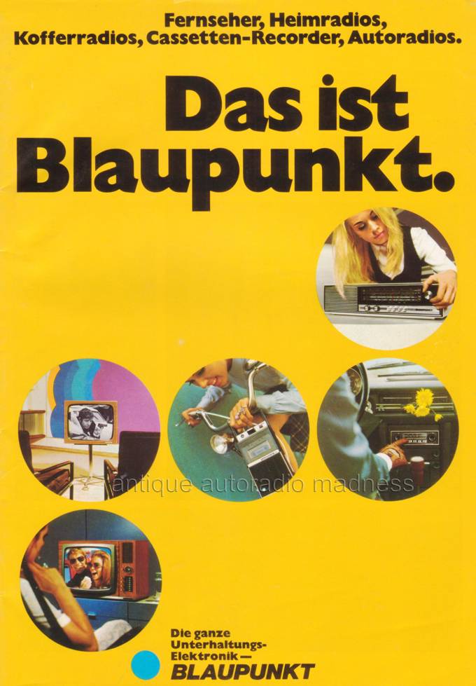 Vintage BLAUPUNKT car radio catalog year 1978  (Germany extract) - 01