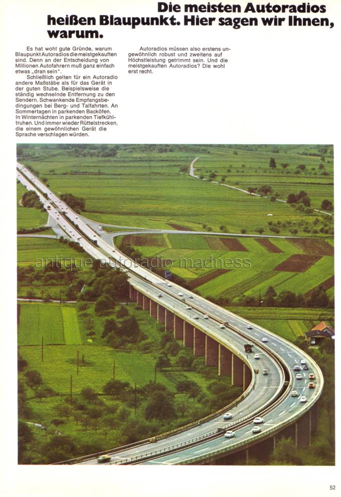 Vintage BLAUPUNKT car radio catalog year 1978  (Germany extract) - 52