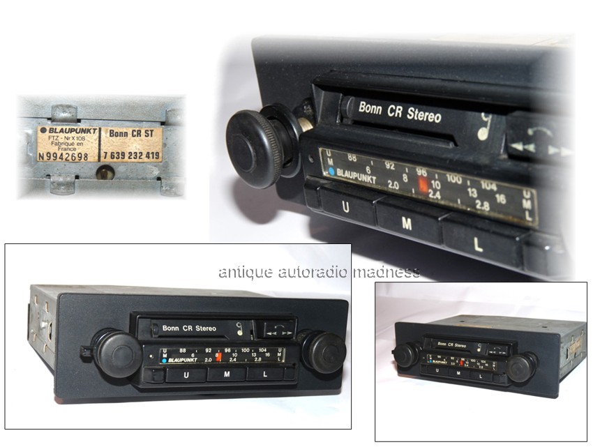 Classic BLAUPUNKT car radio Bonn CR Stereo 7 639 232 - year 1979
