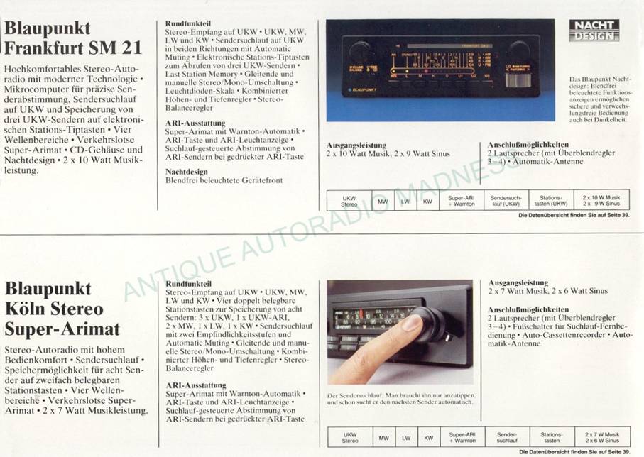 Vintage BLAUPUNKT car stereo catalog year 1981 (Germany) - 8