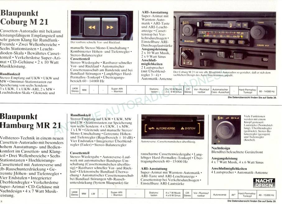 Vintage BLAUPUNKT car stereo catalog year 1981 (Germany) - 18