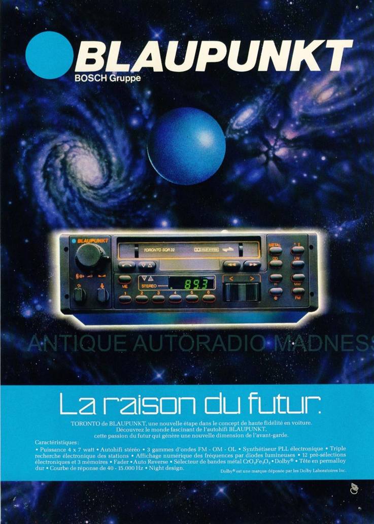 Vintage BLAUPUNKT car stereo advertising model Washington SQR 32 (7 641 886 010) 