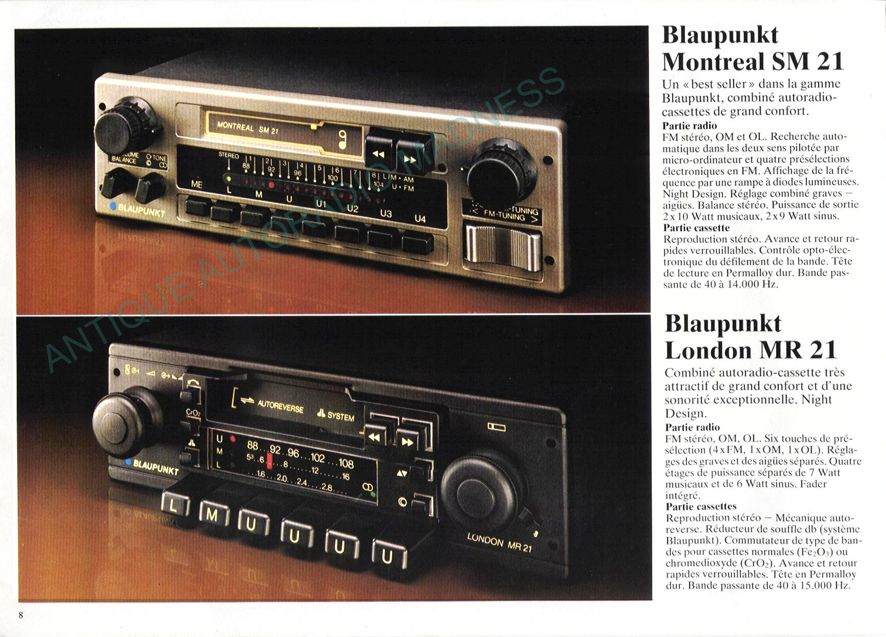 Vintage BLAUPUNKT car stereo catalog year 1981 (Belgium) - 8