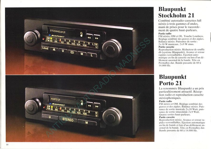 Vintage BLAUPUNKT car stereo catalog year 1981 (Belgium) - 10