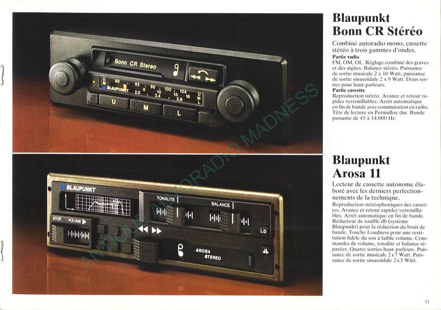 Vintage BLAUPUNKT car stereo catalog year 1981 (Belgium) - 11