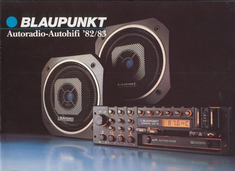 Vintage BLAUPUNKT car stereo catalog  year 1982 (Germany)